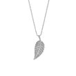 White Gold Small Diamond Leaf Necklace