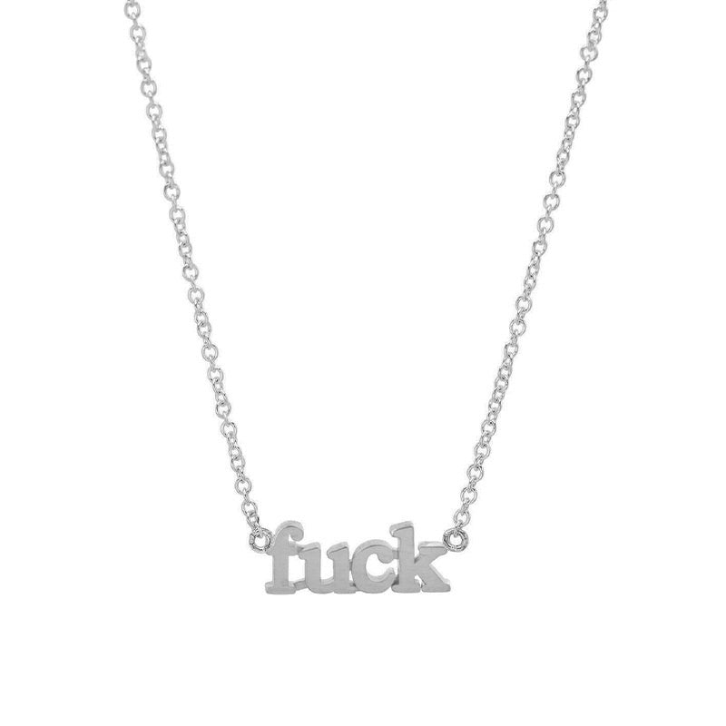 White Gold Fuck Necklace