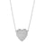 White Gold Hammered Heart Necklace