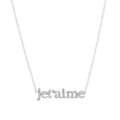 White Gold Je t'aime Necklace