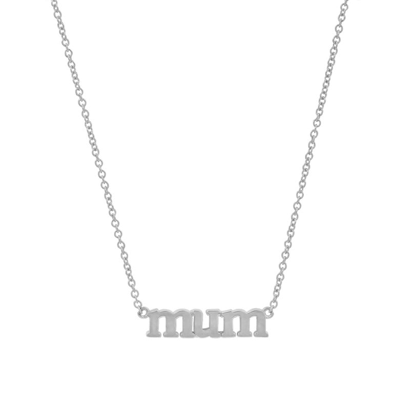 White Gold Mum Necklace