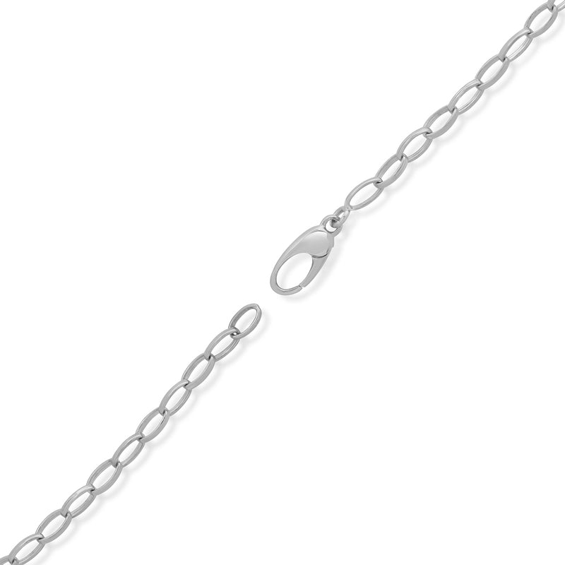 White Gold Small Edith Link Necklace