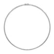 White Gold Square Tennis Necklace