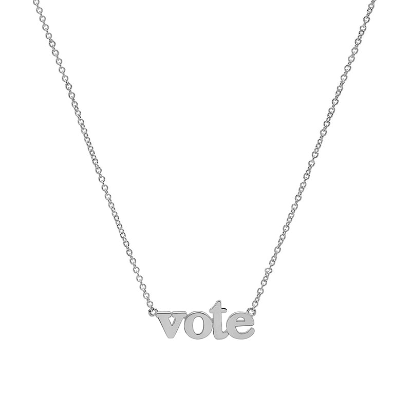 White Gold Vote Necklace