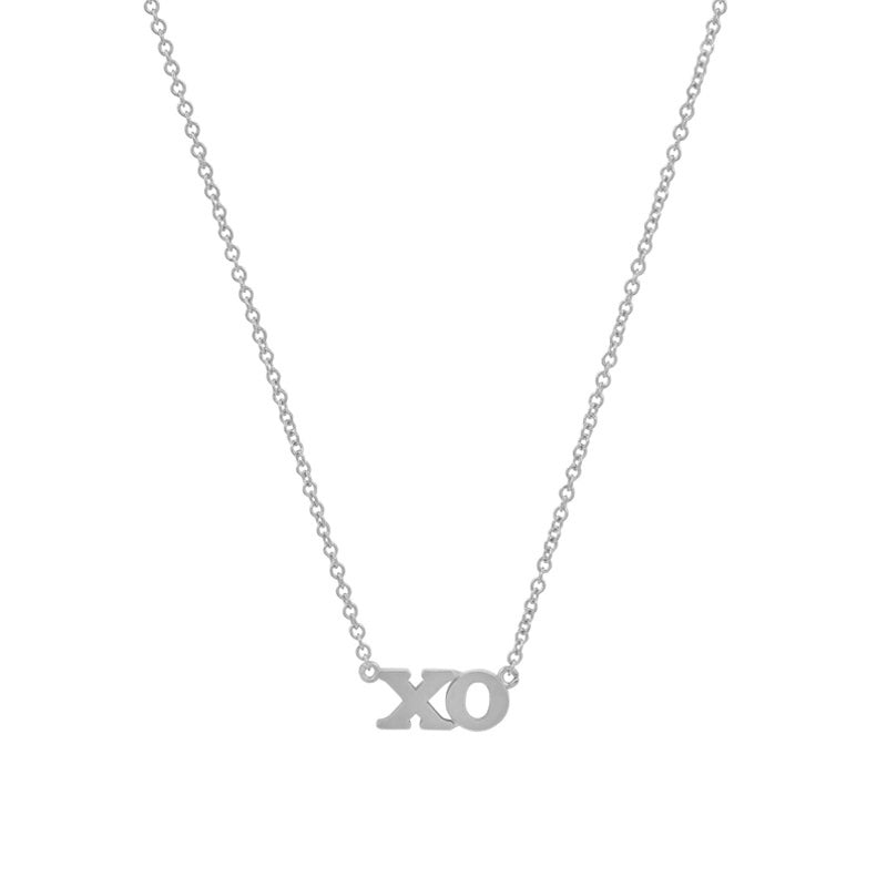 White Gold XO Necklace