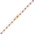 Large 4-Prong Diamond, Pink Sapphire, and Ruby Tennis Necklace