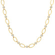 Medium Edith Link Necklace with Diamond Bezel Accents