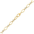 Medium Edith Link Necklace with Diamond Bezel Accents