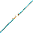 Large 4-Prong Turquoise Tennis Necklace