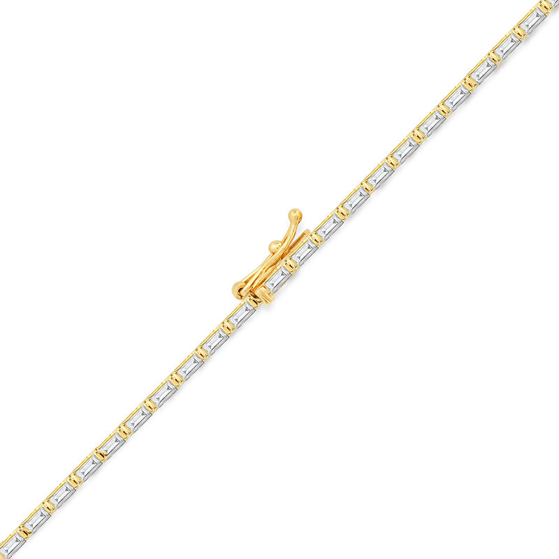 Diamond Baguette Tennis Necklace