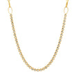 1/3 Diamond Mini Bezel Tennis Necklace on Medium Edith Link Chain