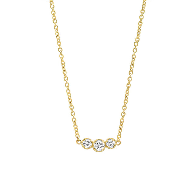3 Illusion Set Diamond Necklace