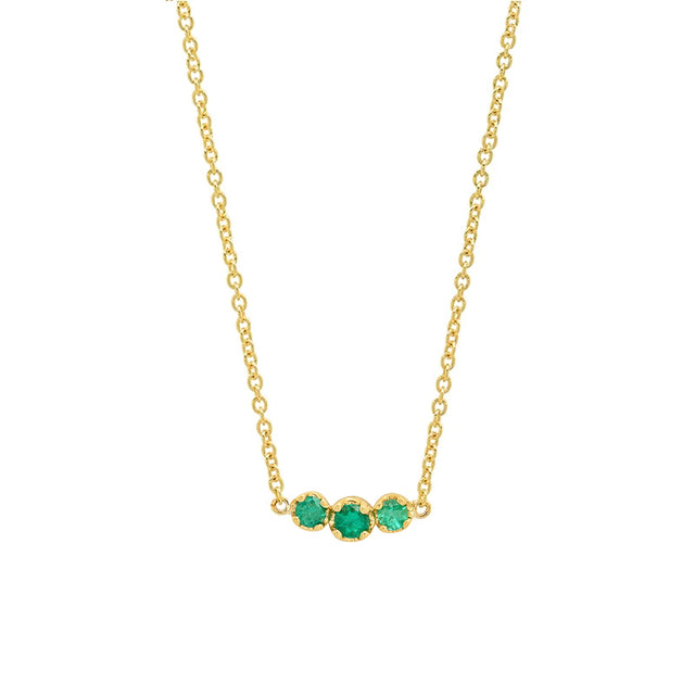 3 Illusion Set Emerald Necklace