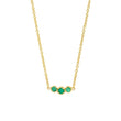 3 Illusion-Set Emerald Necklace