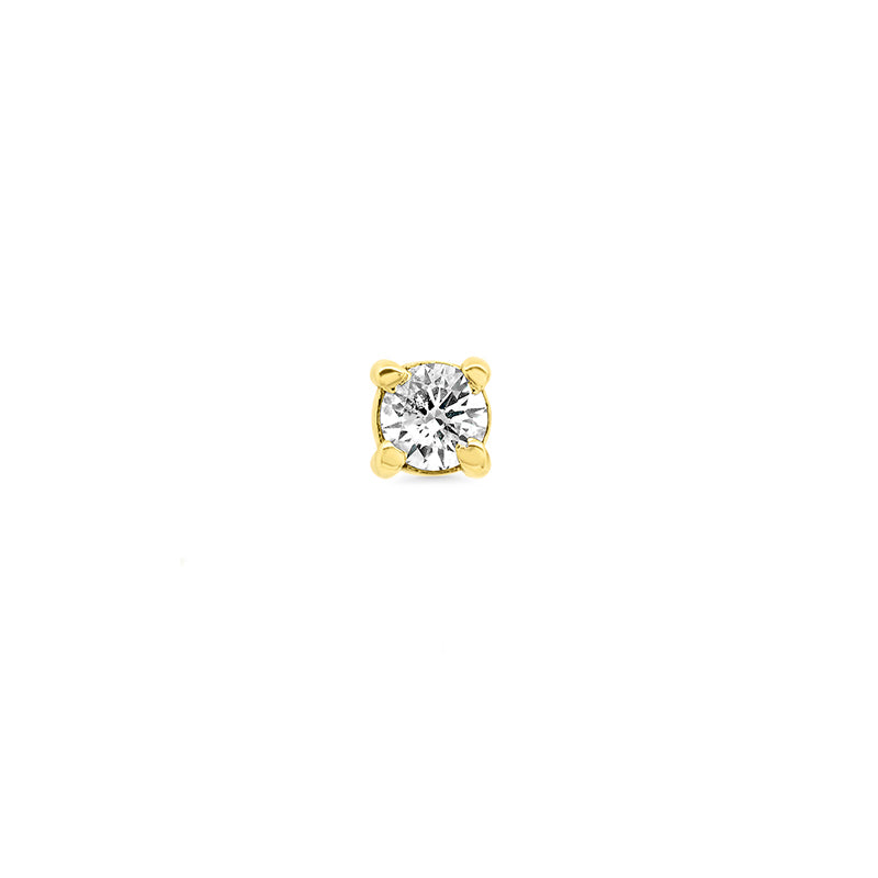 Single Brilliant-Cut Diamond Stud