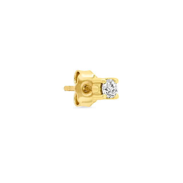 Single Brilliant-Cut Diamond Stud