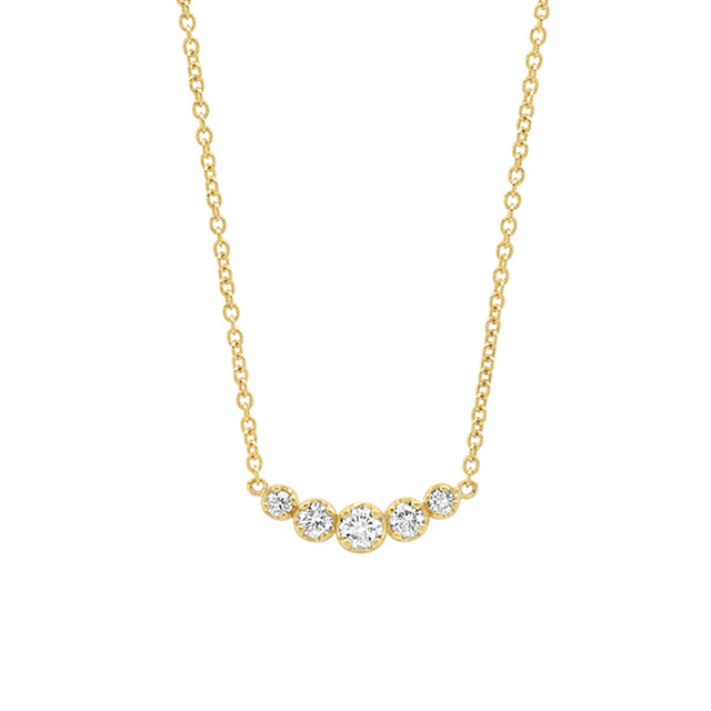 5 Illusion Set Diamond Necklace