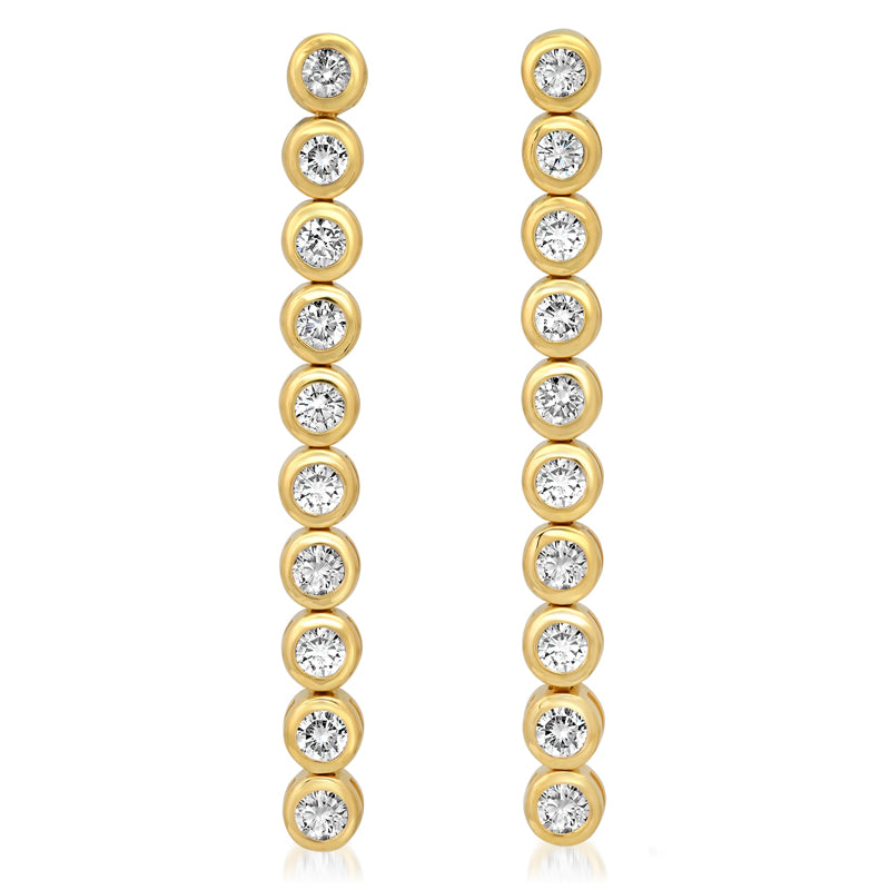 Diamond Bezel Tennis Studs