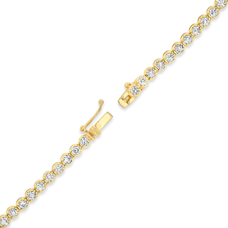 28 Inch Long Graduated Diamond Tennis Necklace