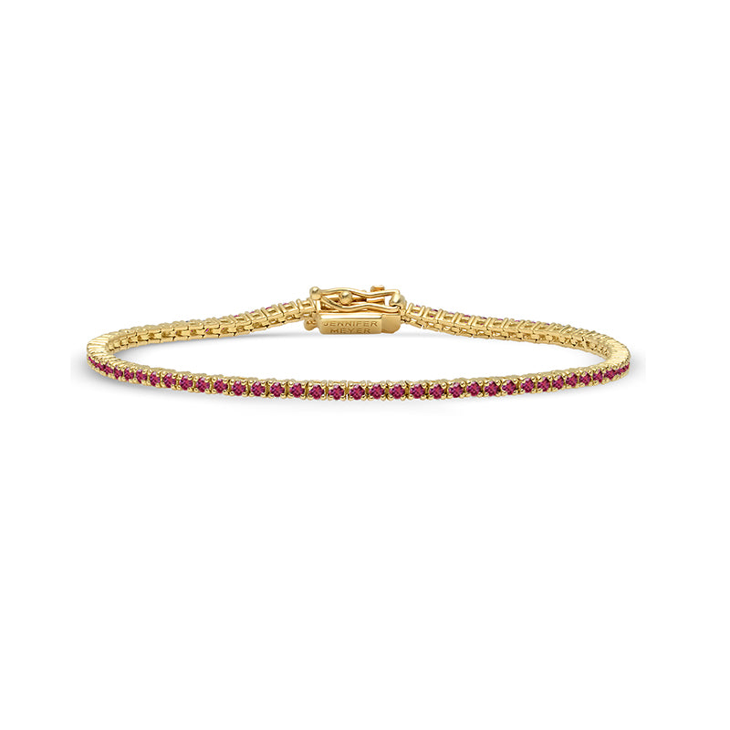 4-Prong Ruby Tennis Bracelet