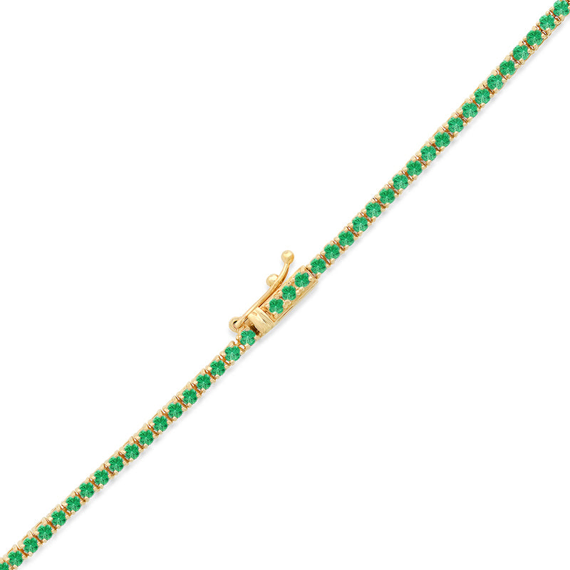 Emerald 4-Prong Tennis Necklace