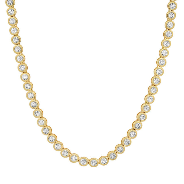 Luxe Diamond Bezel Tennis Necklace