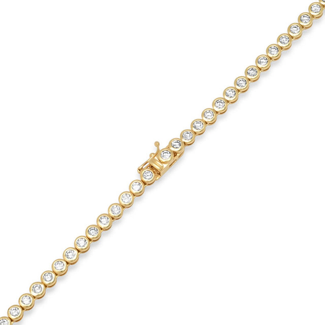 Luxe Diamond Bezel Tennis Necklace