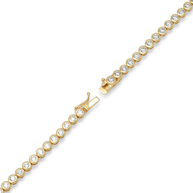 Luxe Diamond Bezel Tennis Necklace