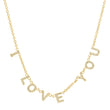 I Love You Diamond Mini Uppercase Letter Necklace