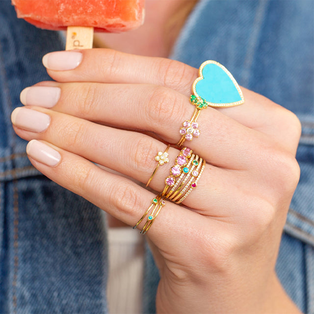 Diamond Flower Ring