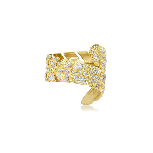 Diamond Wrap Leaf Ring
