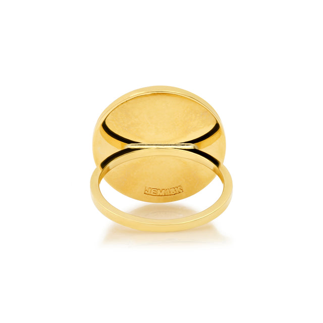Large Diamond Circle Ring