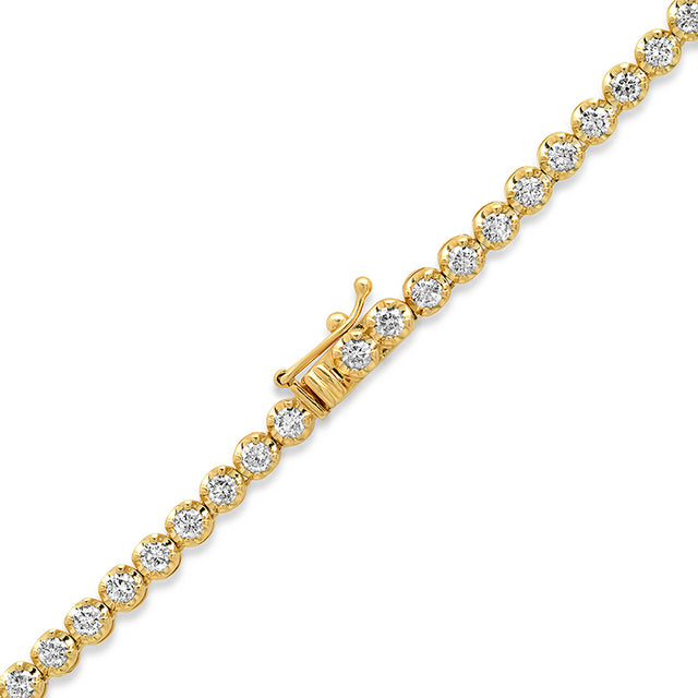 Large Graduated Diamond Tennis Necklace