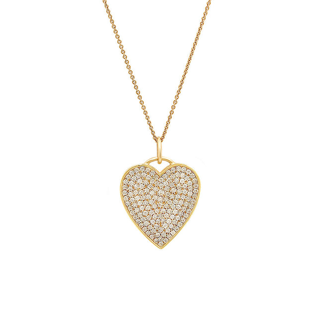 Large Diamond Heart Necklace