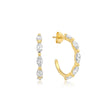 Small Marquise-Cut Diamond Hoops