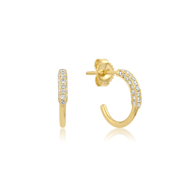 Mini 3-Sided Diamond Hoops