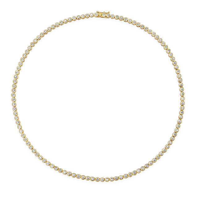 Diamond Bezel Tennis Necklace
