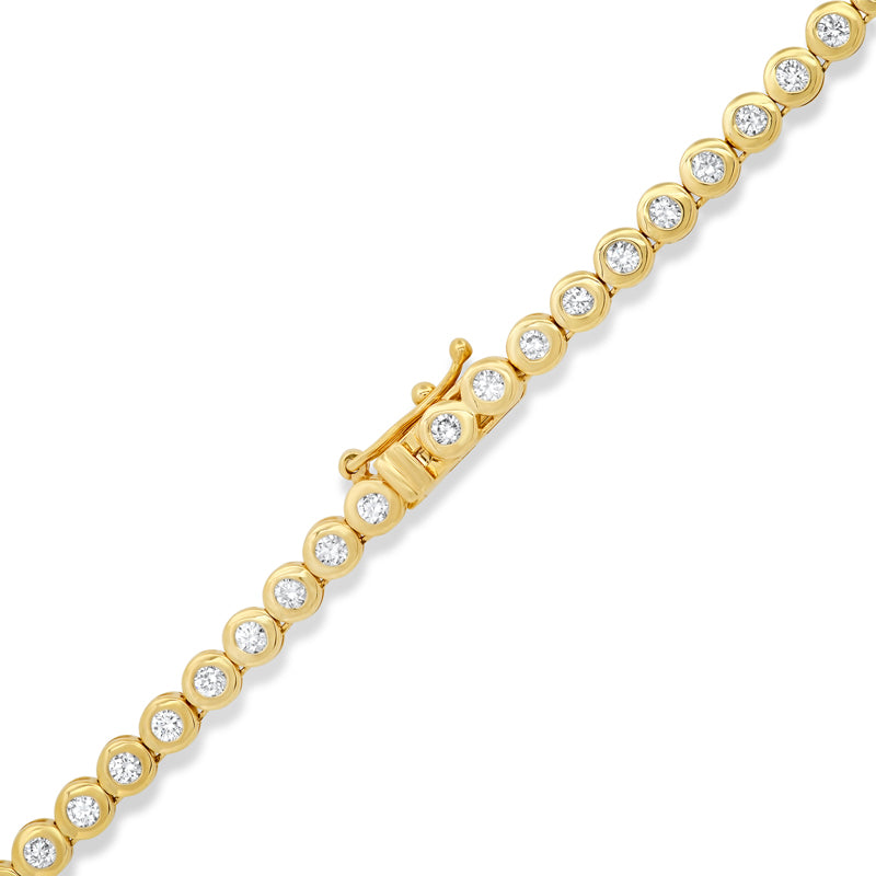 Diamond Mini Bezel Tennis Necklace