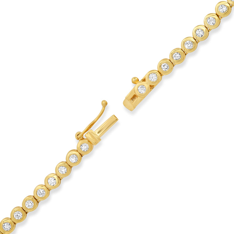 Diamond Mini Bezel Tennis Necklace