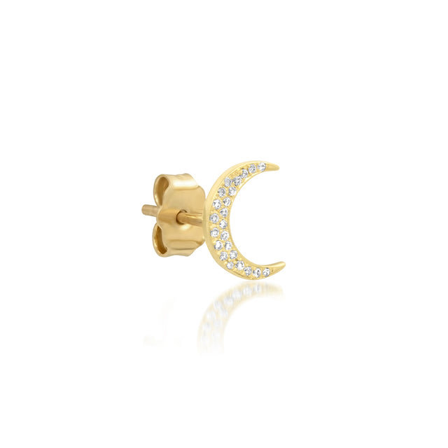 Diamond Mini Carson Moon Studs