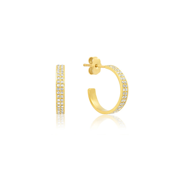 Mini Diamond Ellen Hoops