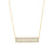 Mother of Pearl Inlay Bar Necklace with Diamonds