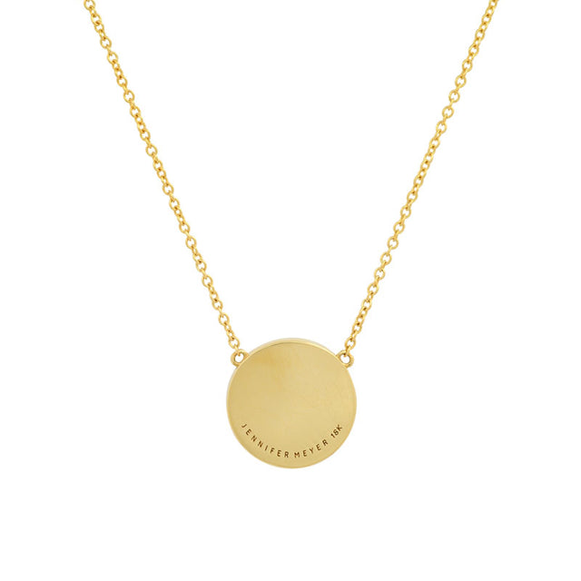 Mini Lapis Inlay Evil Eye Necklace with Diamonds