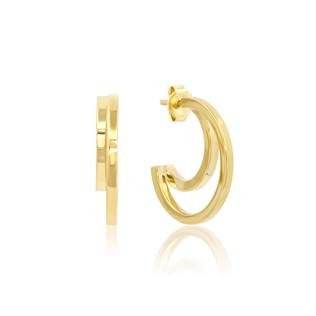 Small Double Hoops