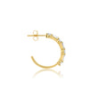 Baguette and Round Brilliant-Cut Diamond Hoops