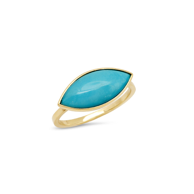 Large Turquoise Marquise Ring