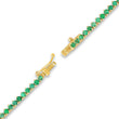 3-Prong Emerald Tennis Necklace