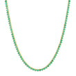 3-Prong Emerald Tennis Necklace