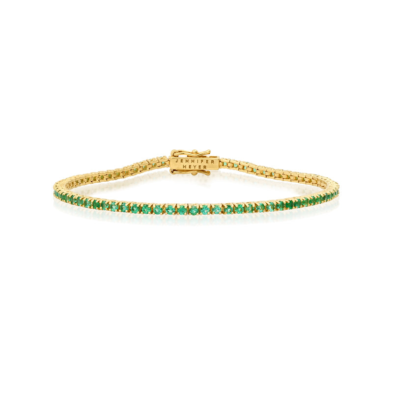 4-Prong Emerald Tennis Bracelet