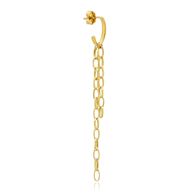 Diamond Edith Studs with Small Edith Link Fringe